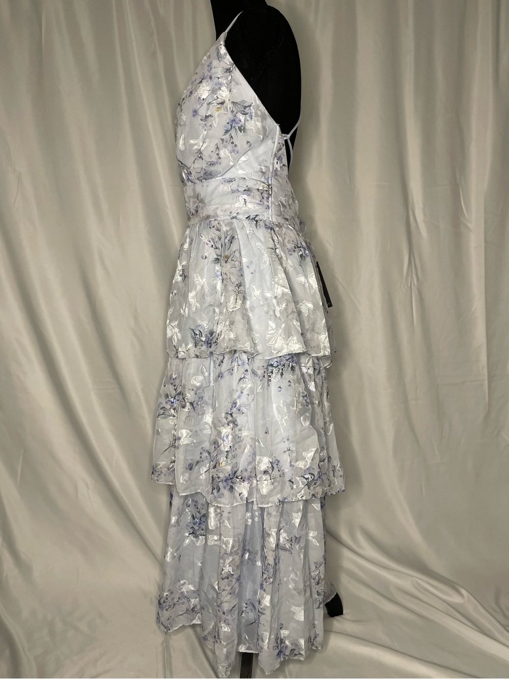 Lulu's Light Blue Floral Tiered Dress - Picture 5 of 16